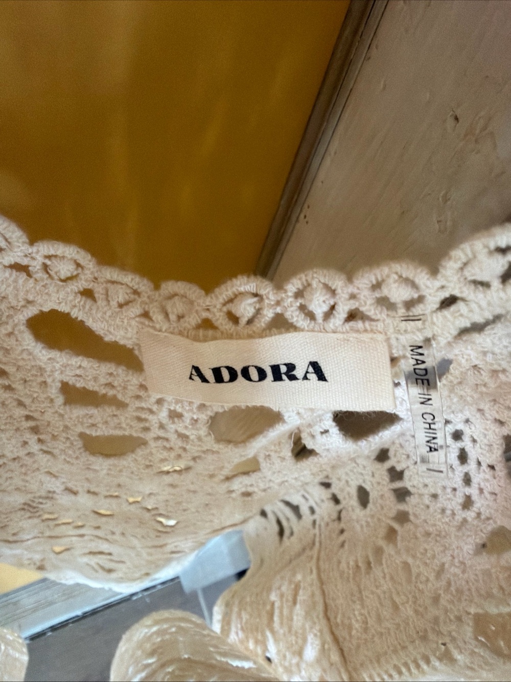Custom Made Crochet Cover-Up Dress and Adora Tank Set in Cream Size L - Picture 4 of 10